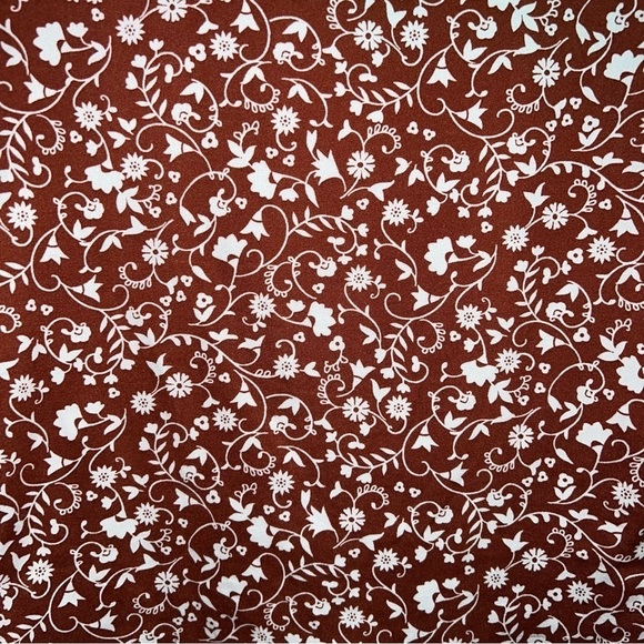 Olivia Rae Burnt Orange Floral Long Sleeve Crop Top Shirt Size Medium - Picture 6 of 8